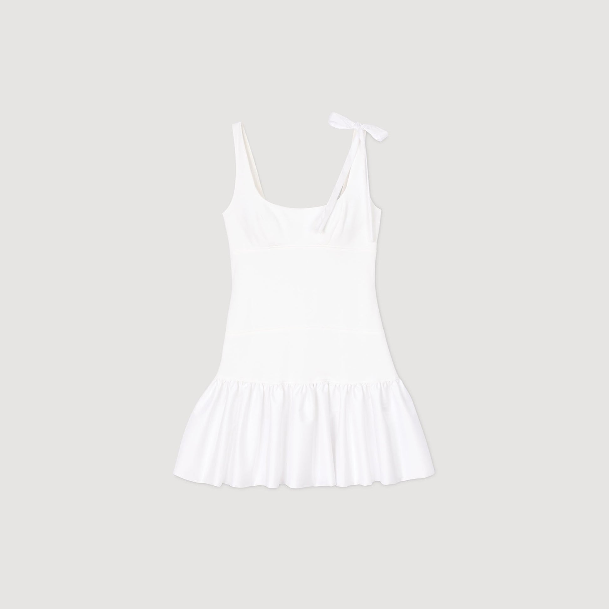 Sandro Dual-material mini dress White