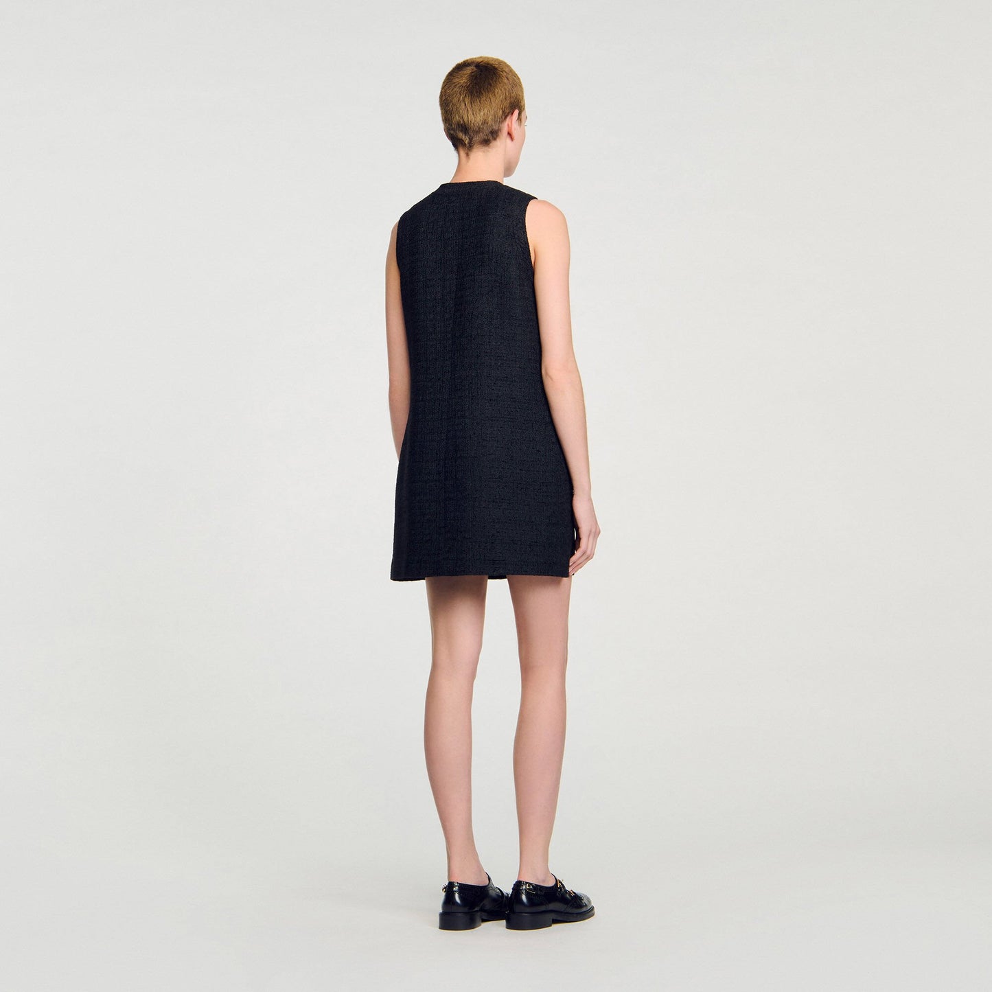 Sandro Mini tweed dress Black