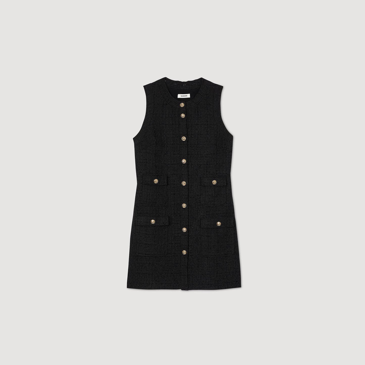 Sandro Mini tweed dress Black