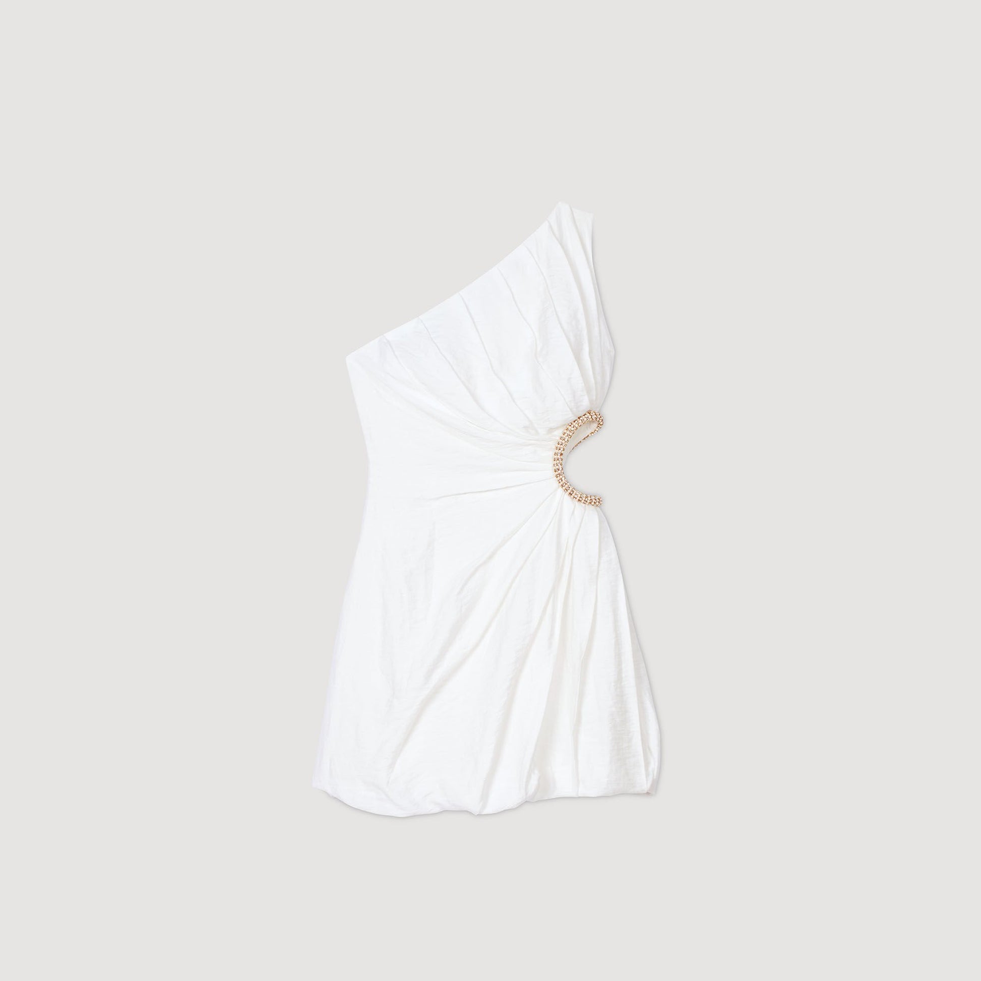 Sandro Mini asymmetrical dress White