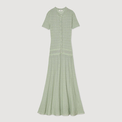 Sandro Knit maxi dress Almond Green