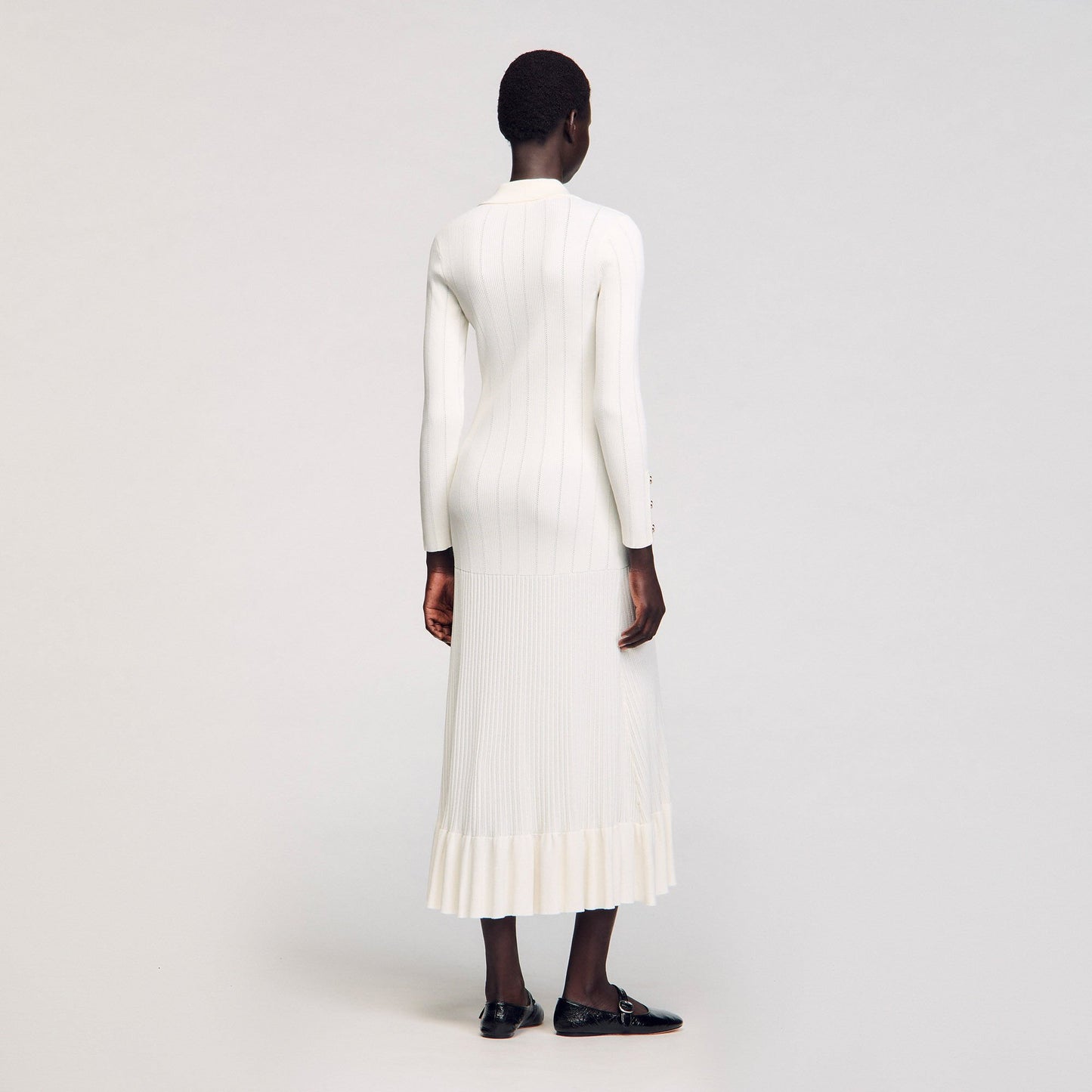 Sandro Knit maxi dress Ecru