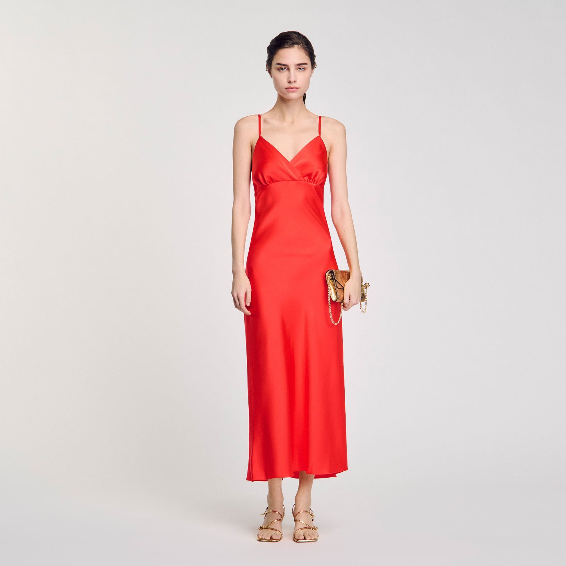 Sandro Flowy dress with straps Poppy