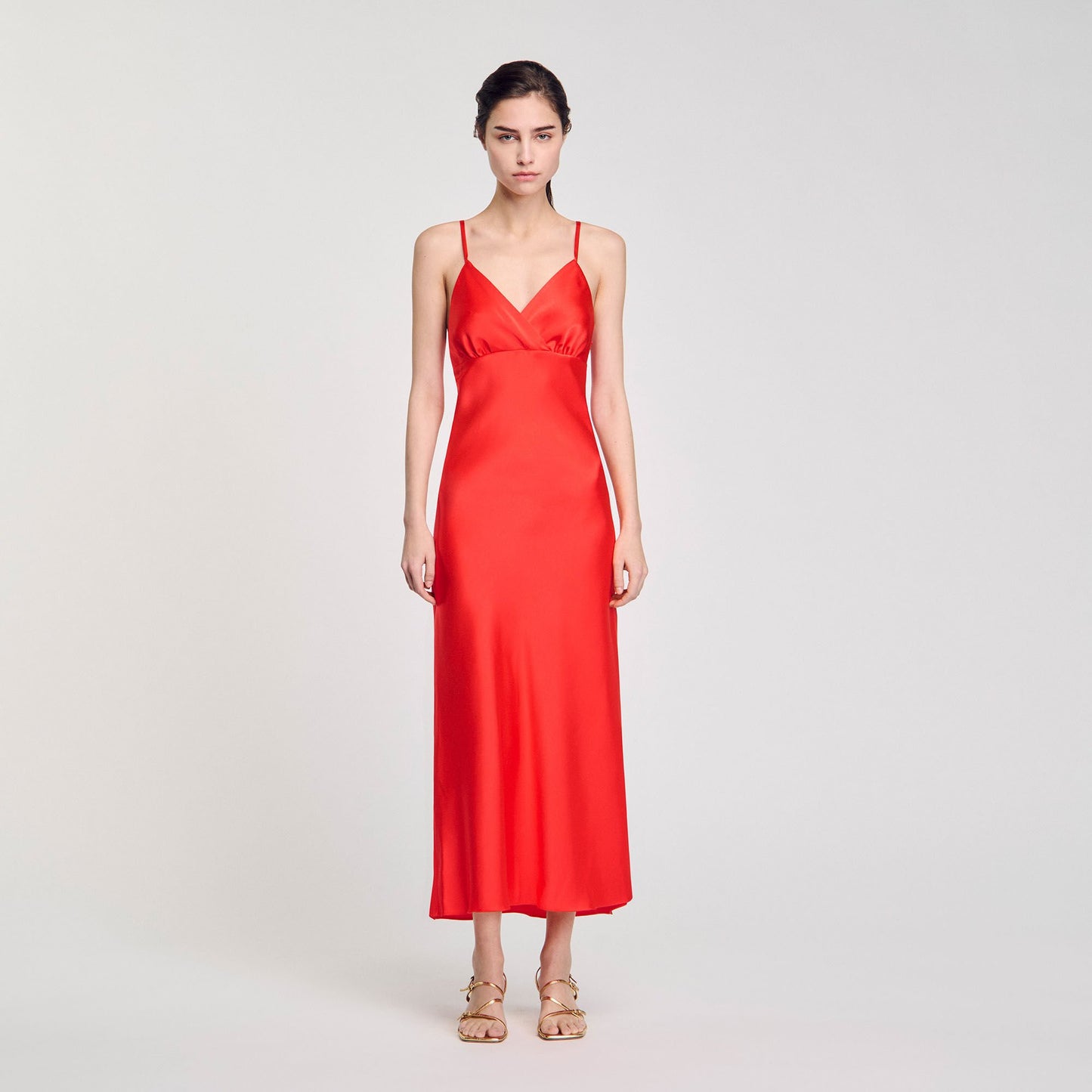 Sandro Flowy dress with straps Poppy