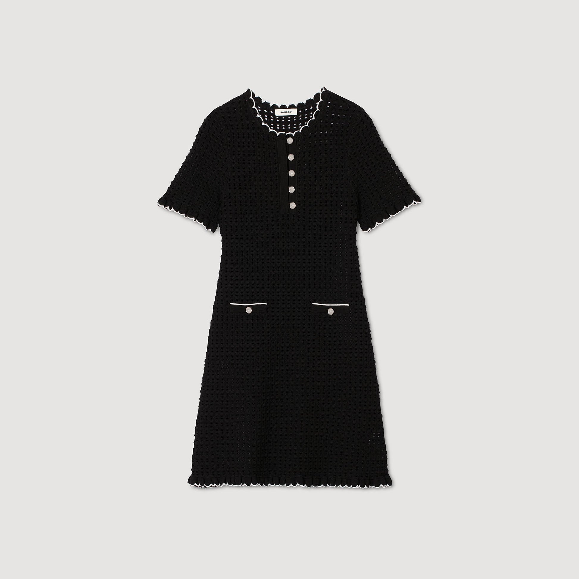 Sandro Mini knit dress Black