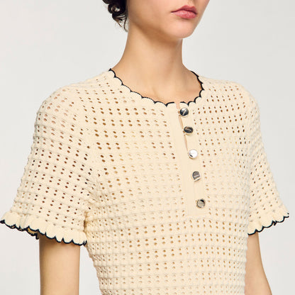 Sandro Mini knit dress Vanilla