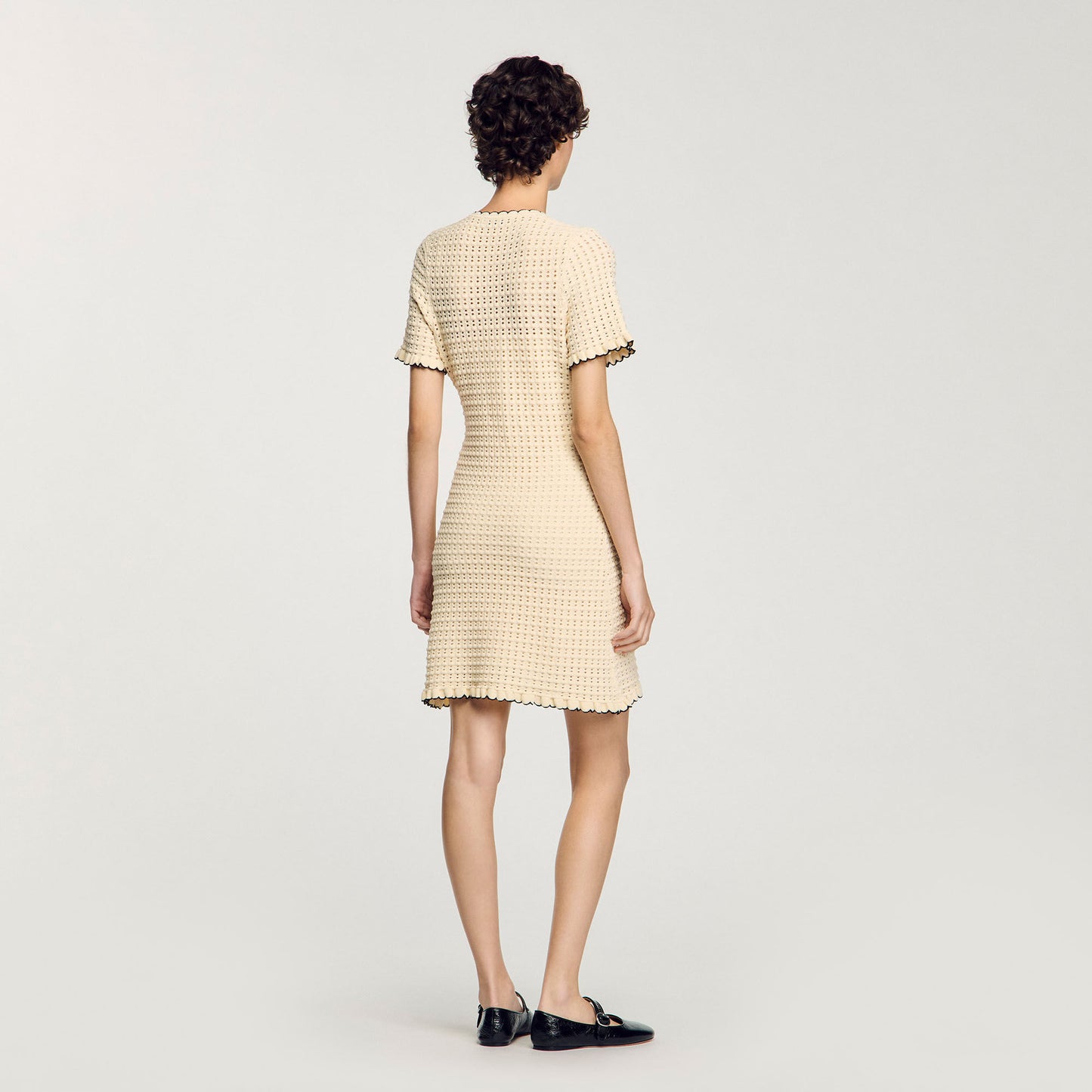 Sandro Mini knit dress Vanilla