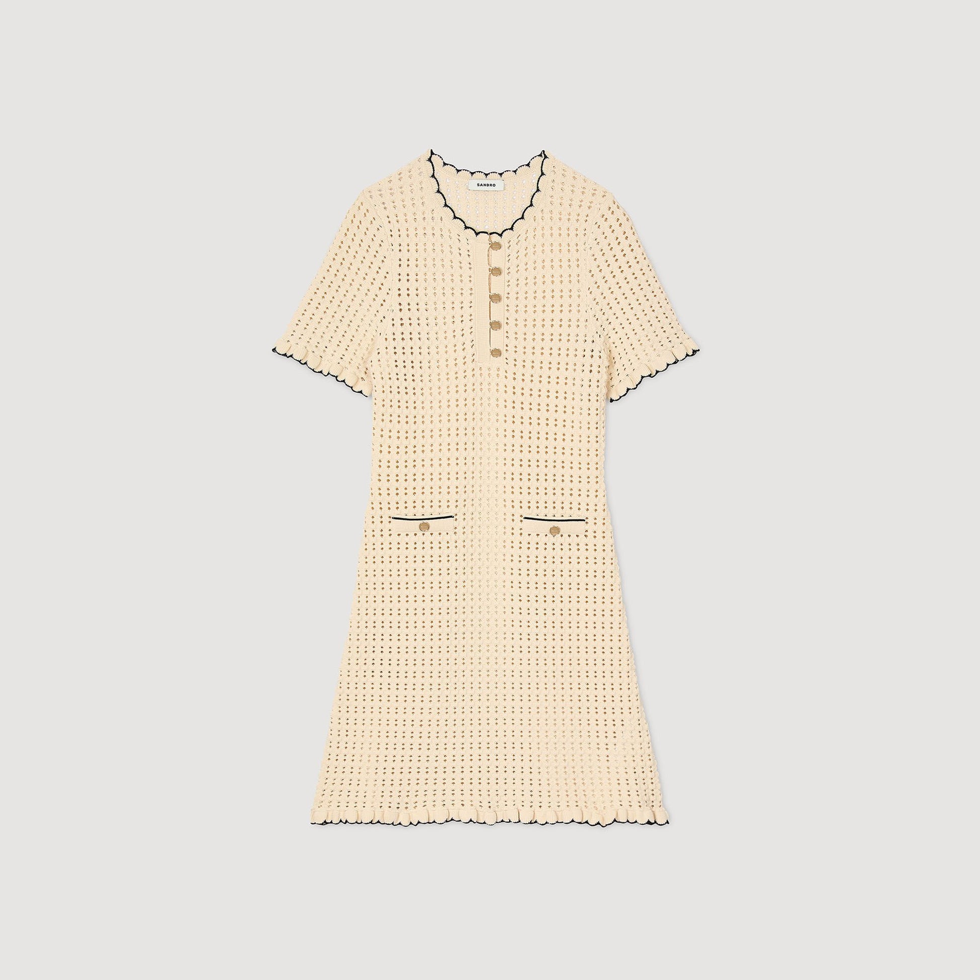 Sandro Mini knit dress Vanilla