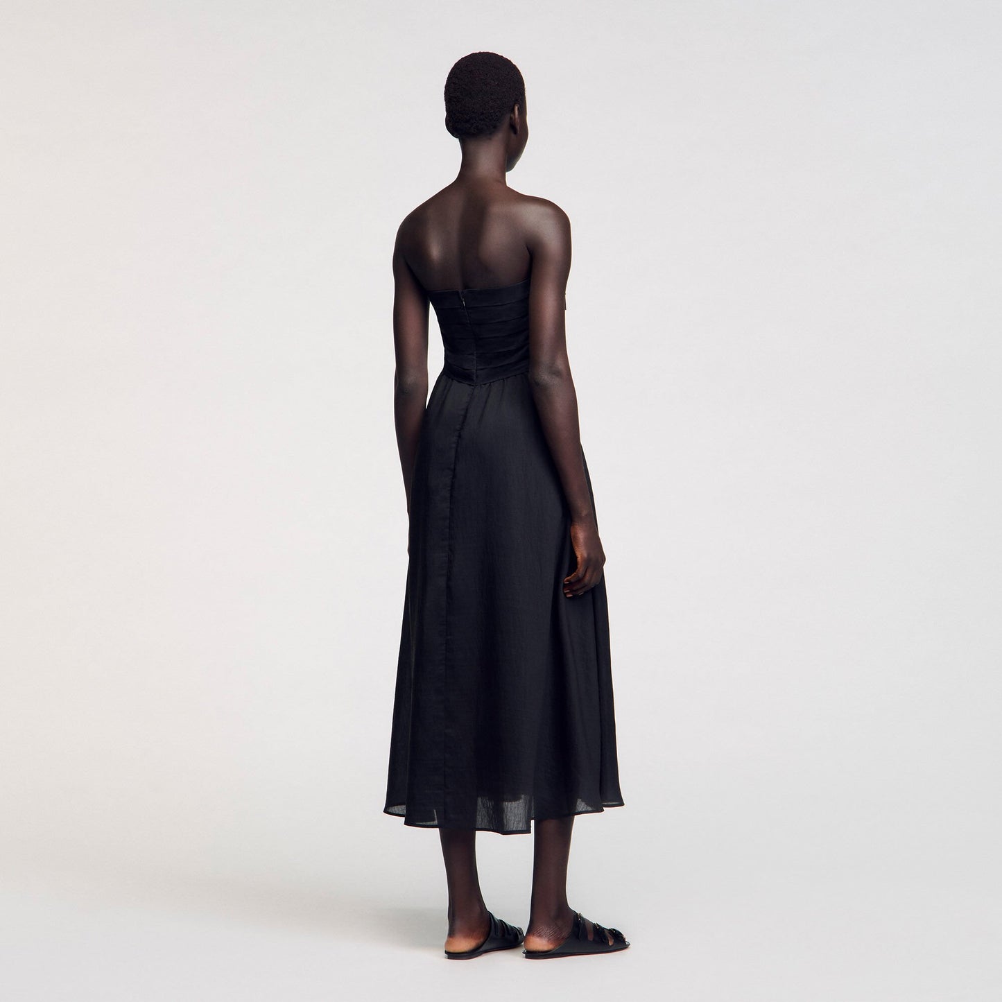 Sandro Maxi bustier dress Black