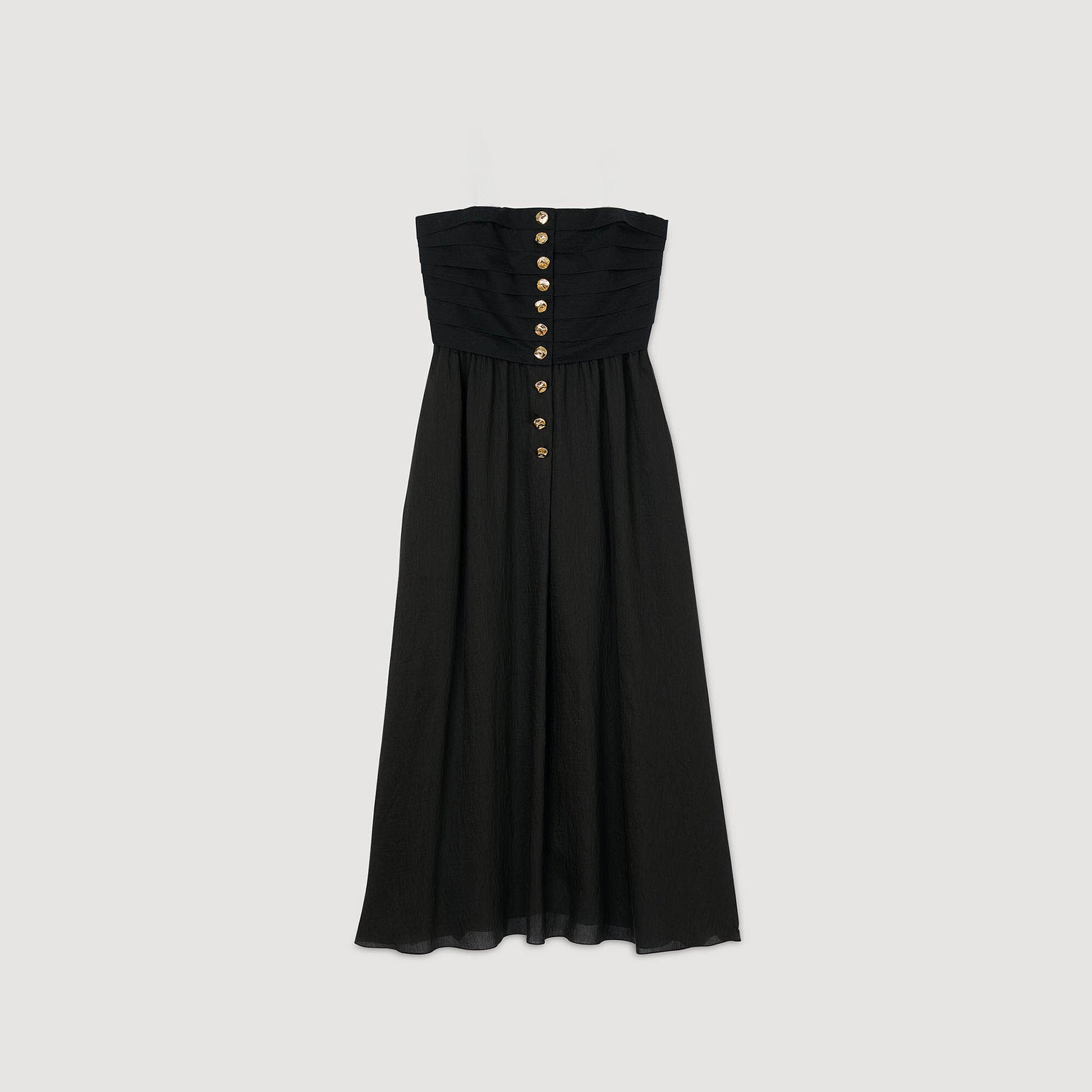 Sandro Maxi bustier dress Black