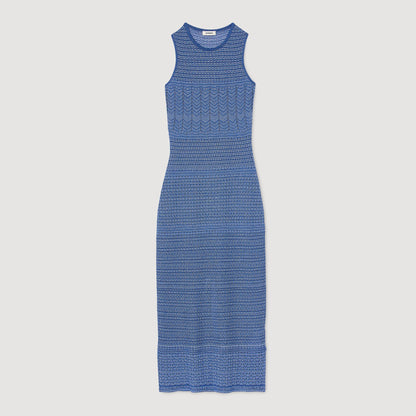Sandro Knit midi dress Royal Blue