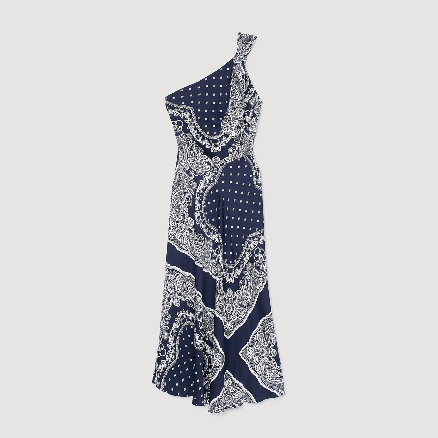 Sandro Bandana-print maxi dress Blu / White