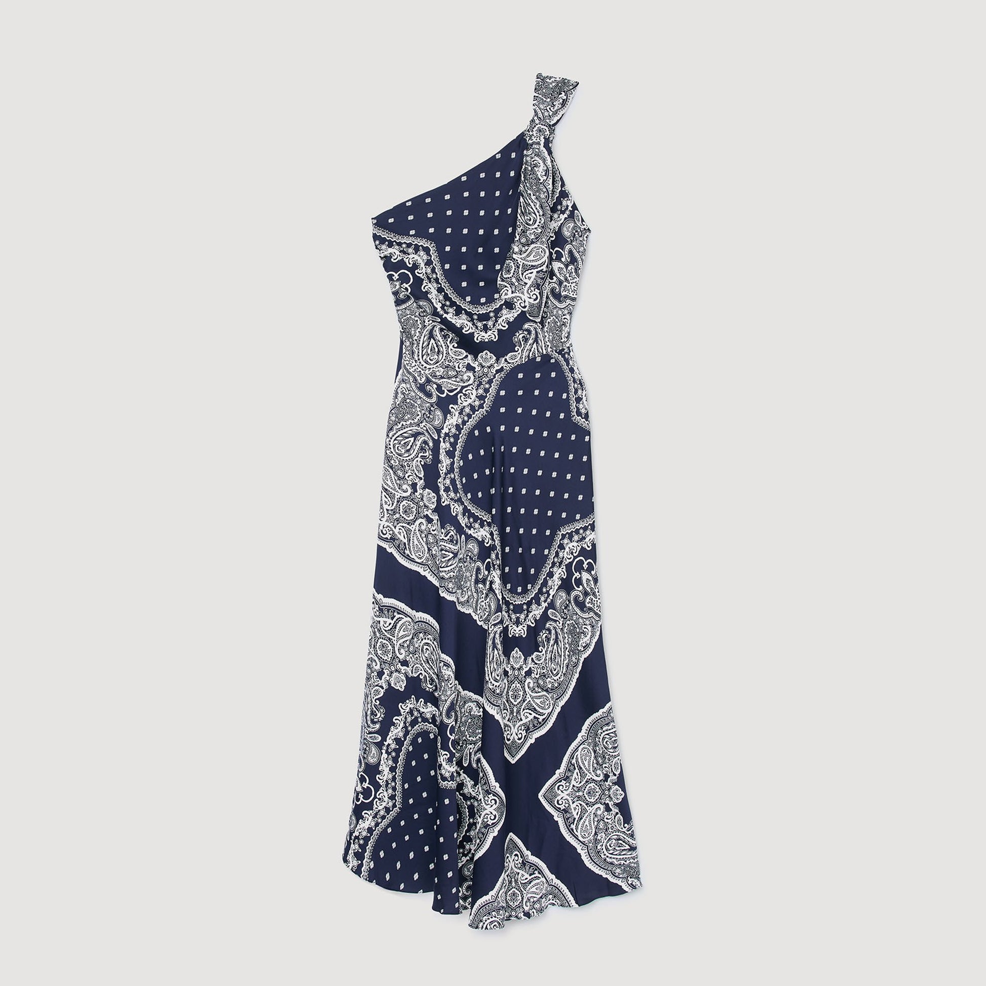 Sandro Bandana-print maxi dress Blu / White