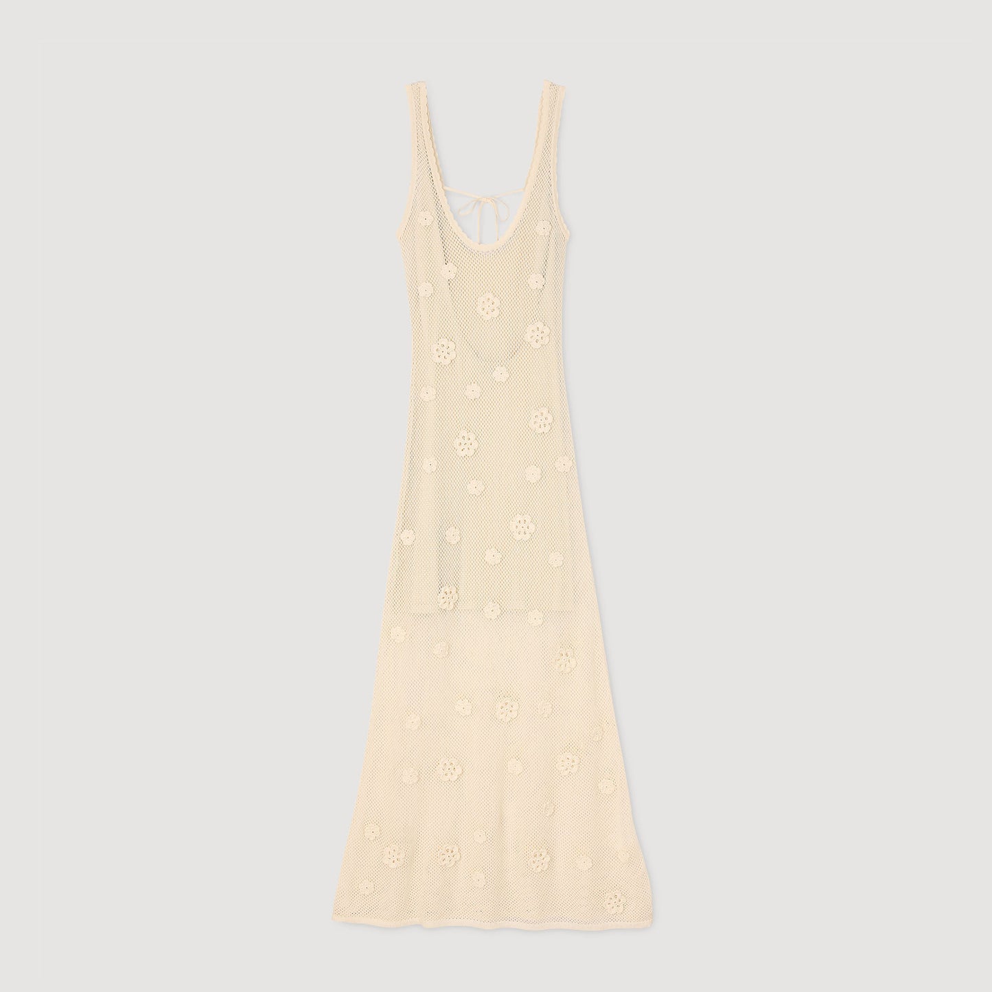 Sandro Knit maxi dress Ecru