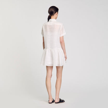 Sandro Mini dress with lace details White
