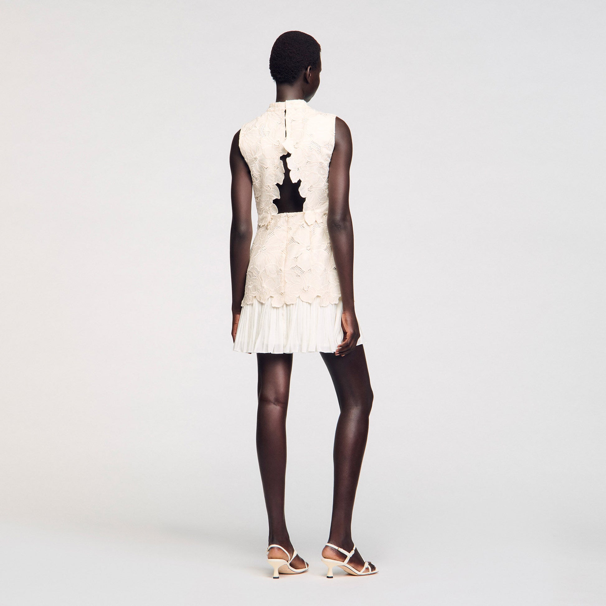 Sandro Mini guipure dress Ecru