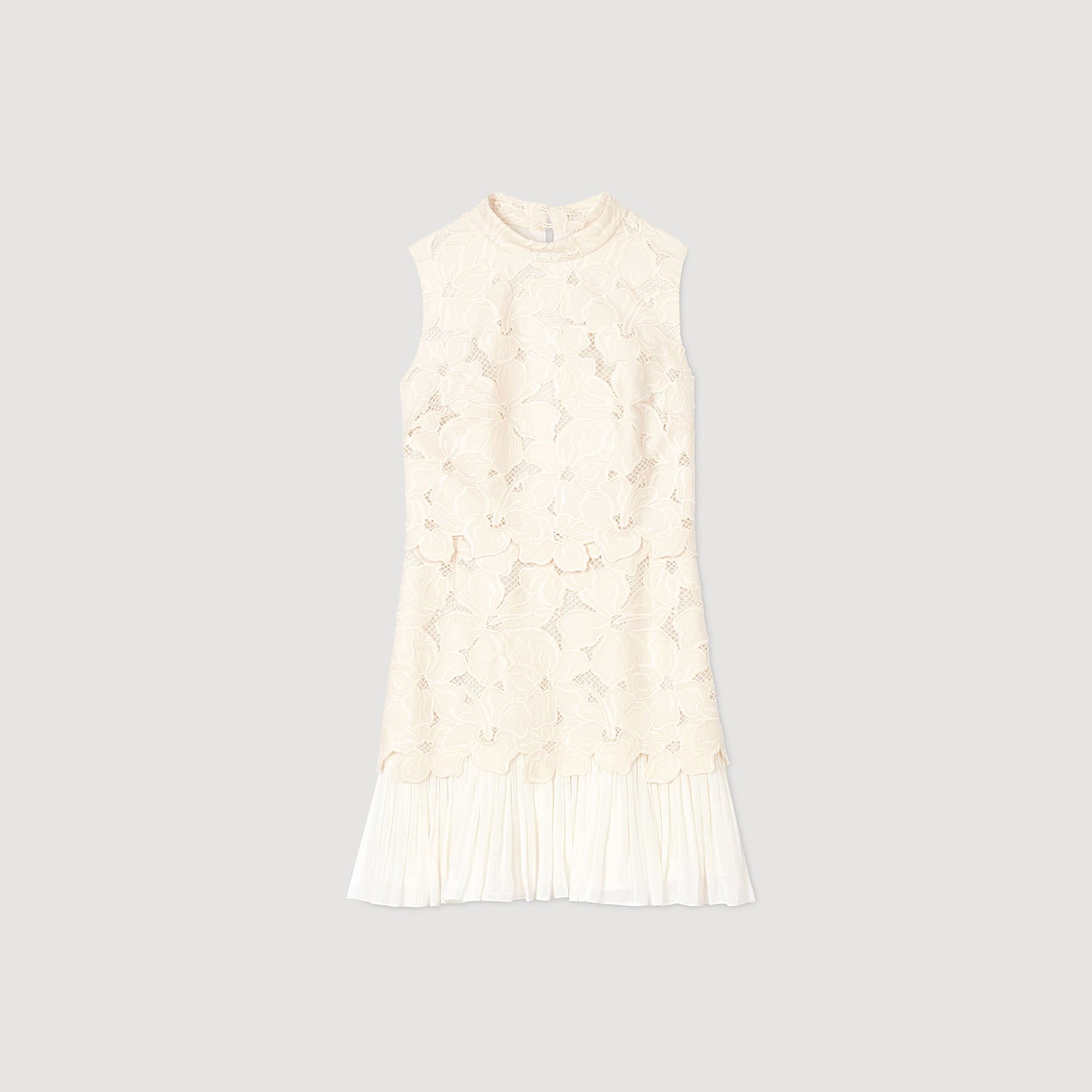 Sandro Mini guipure dress Ecru