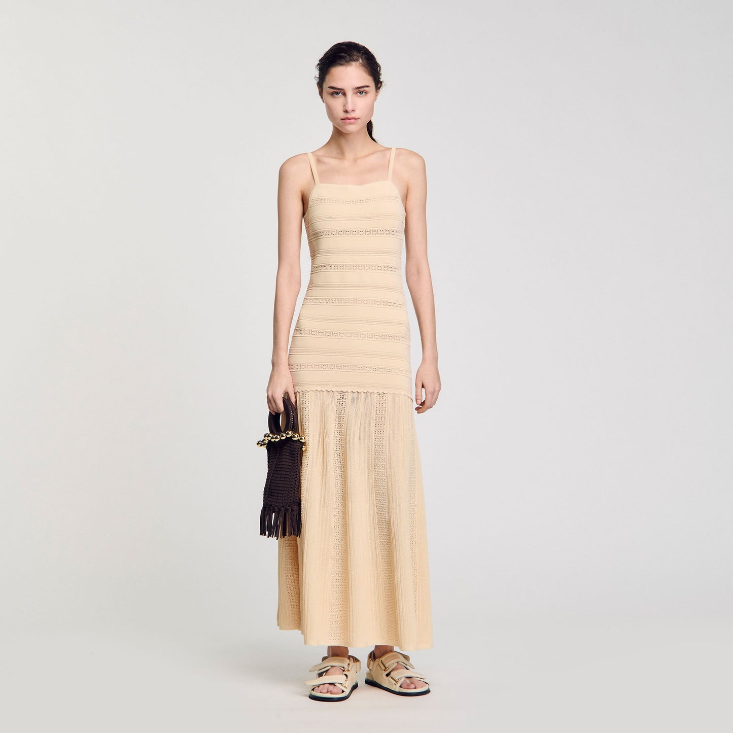 Sandro Knit maxi dress Vanilla