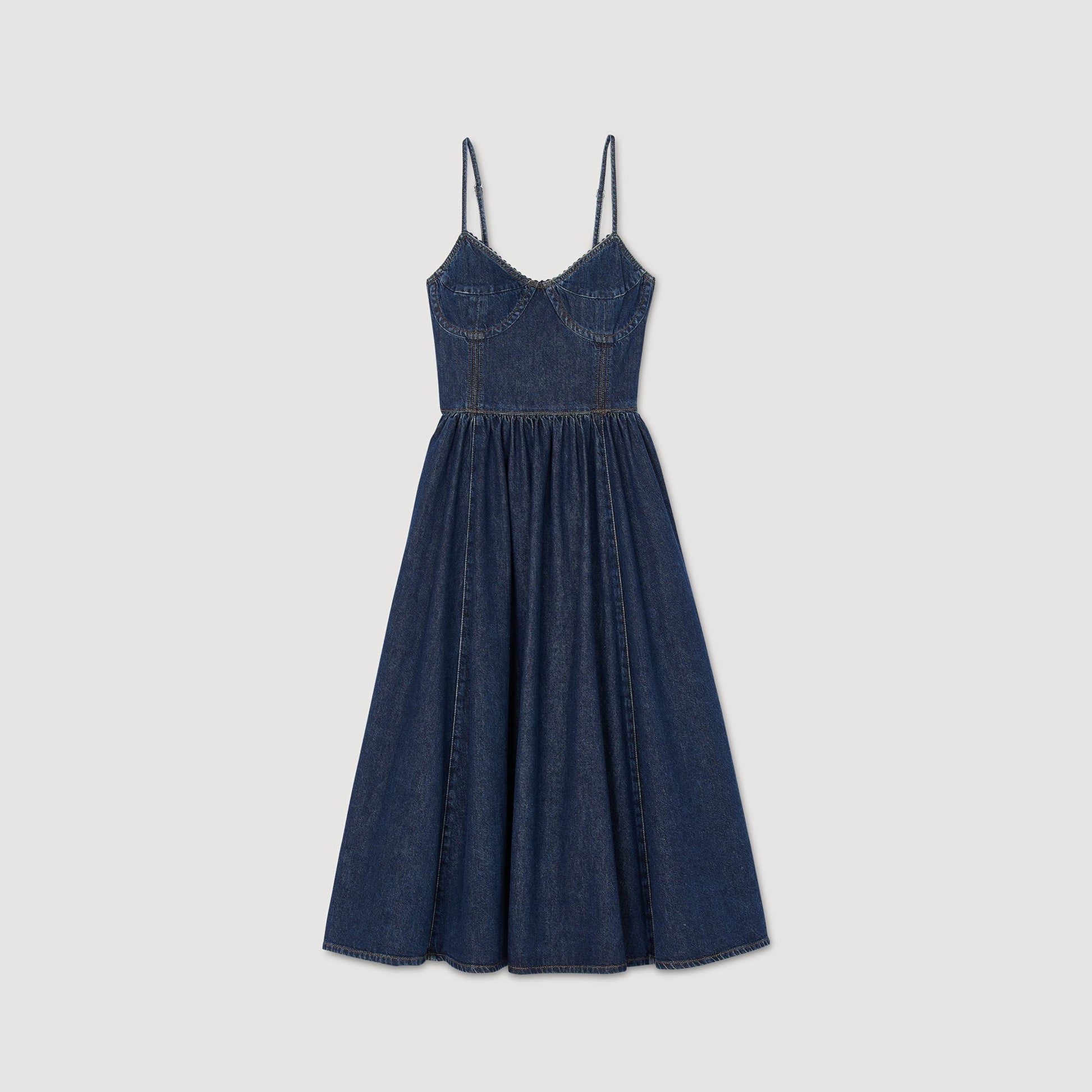 Sandro Midi denim dress Blue Jean