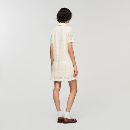 Sandro Mini lace dress Ecru