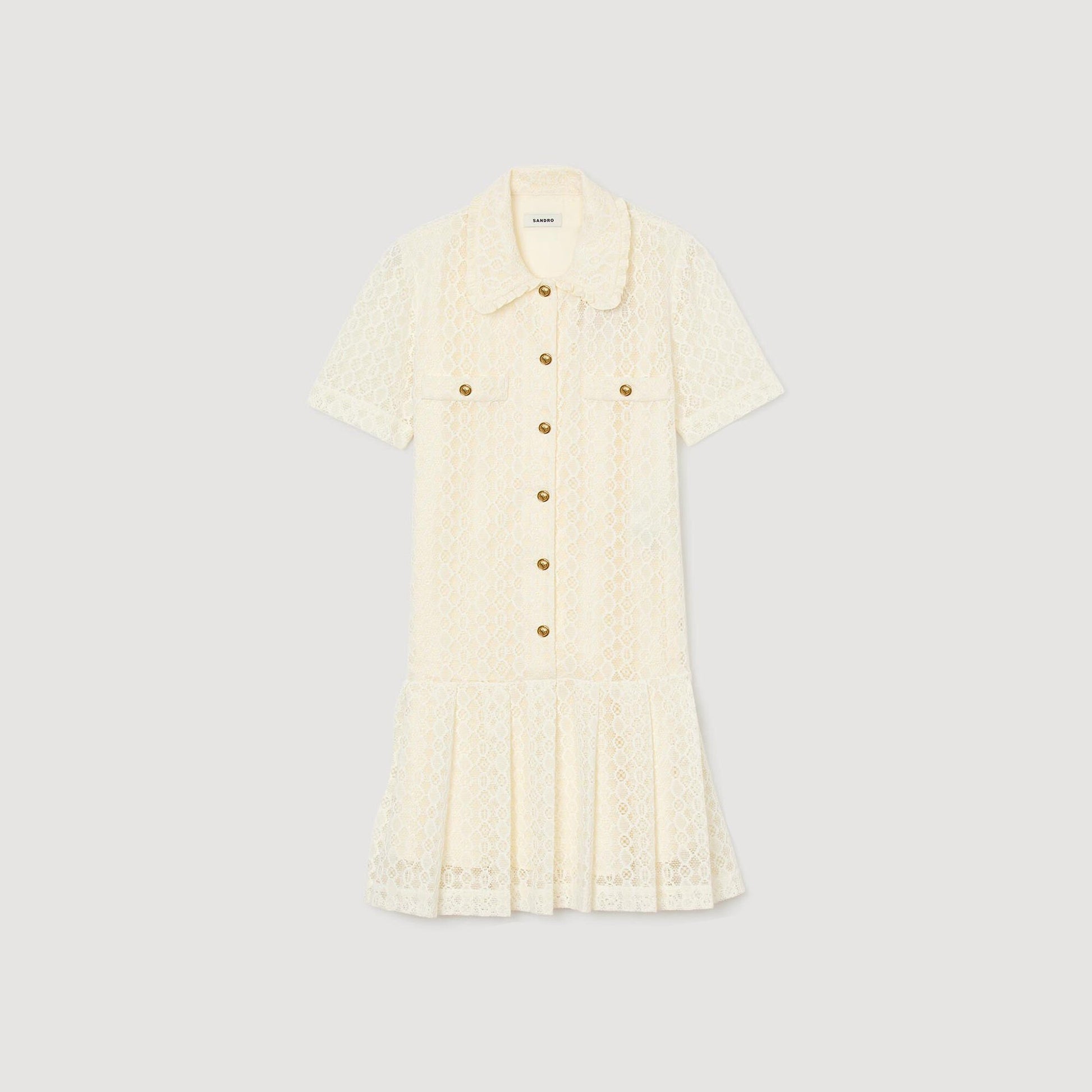 Sandro Mini lace dress Ecru