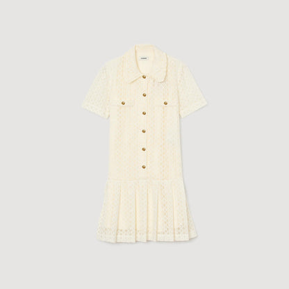 Sandro Mini lace dress Ecru