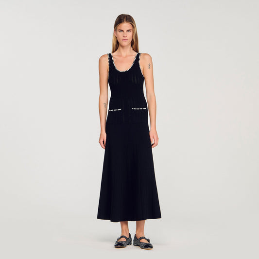 Sandro Beaded dress Black