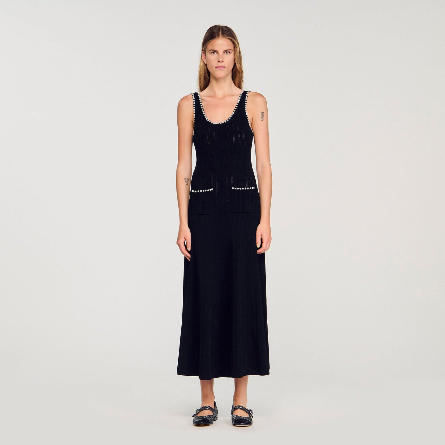 Sandro Beaded dress Black