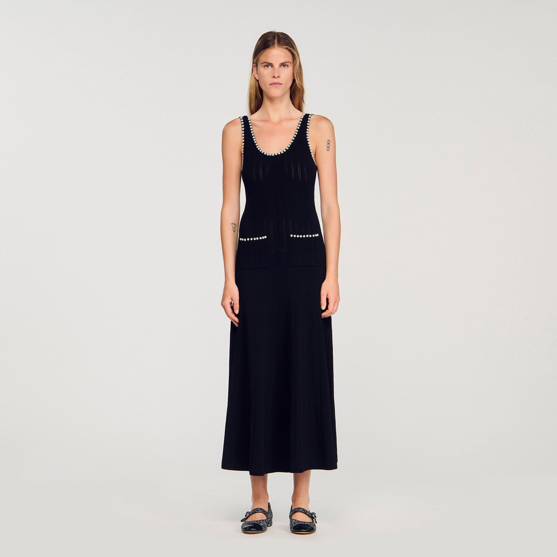 Sandro Beaded dress Black