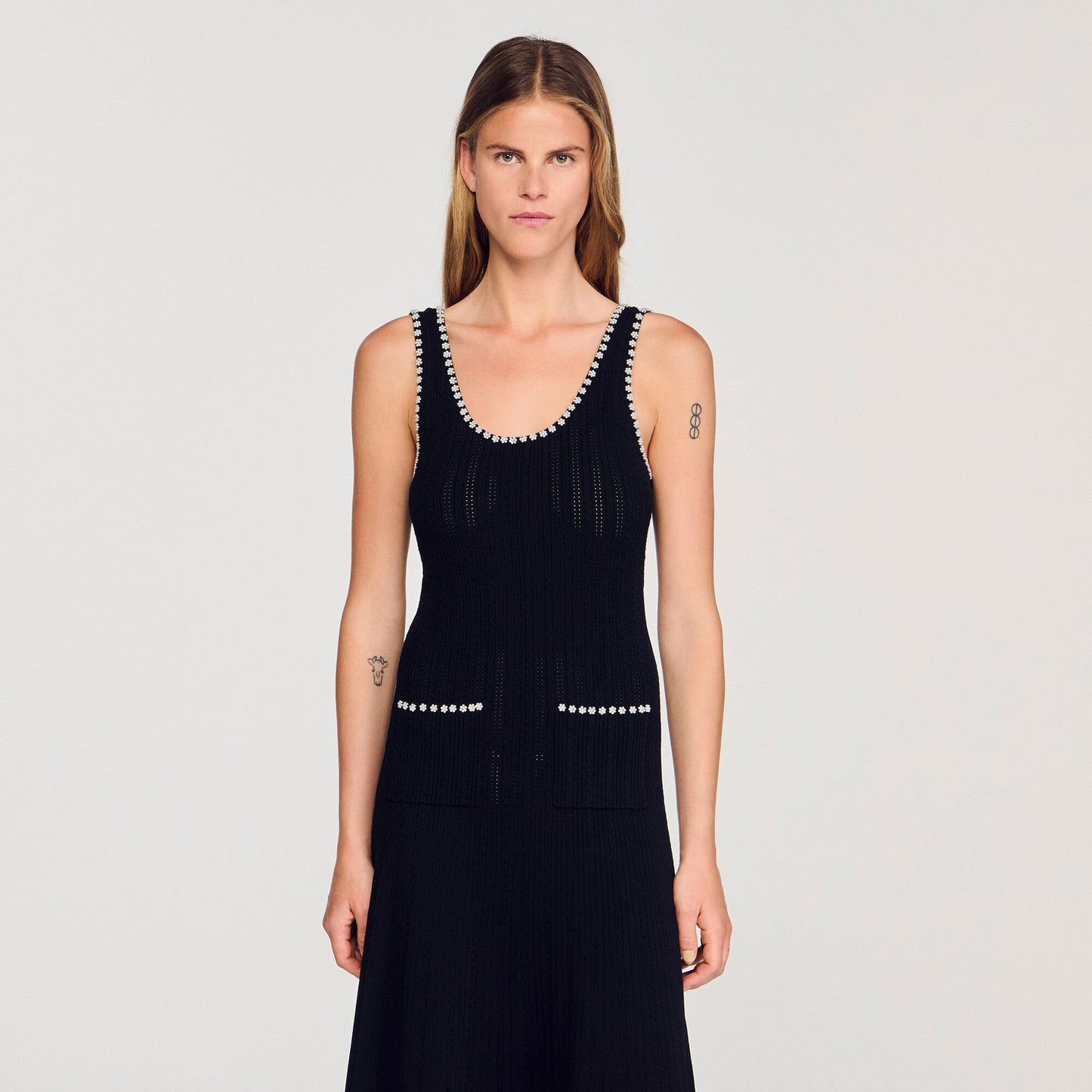Sandro Beaded dress Black