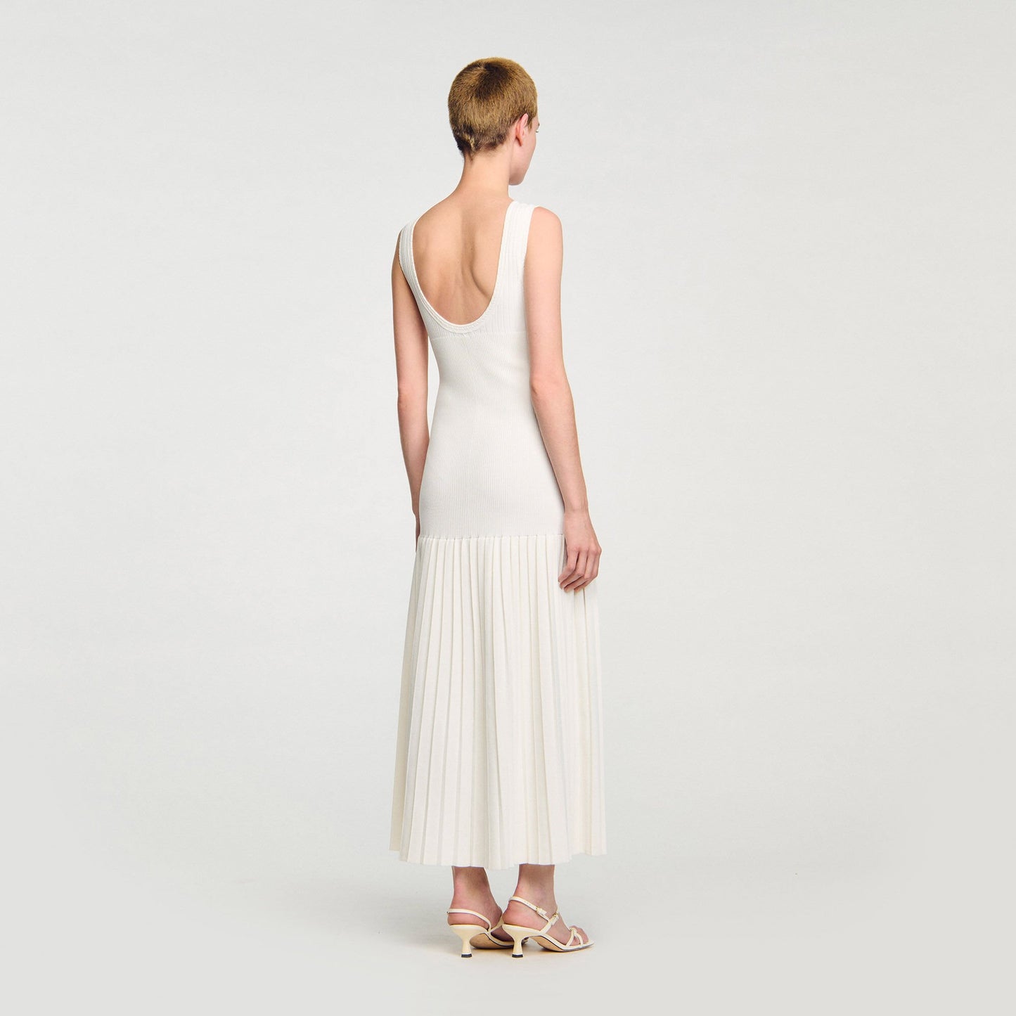 Sandro Knit maxi dress Ecru