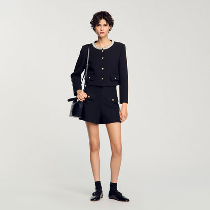 Sandro High-waisted shorts Black