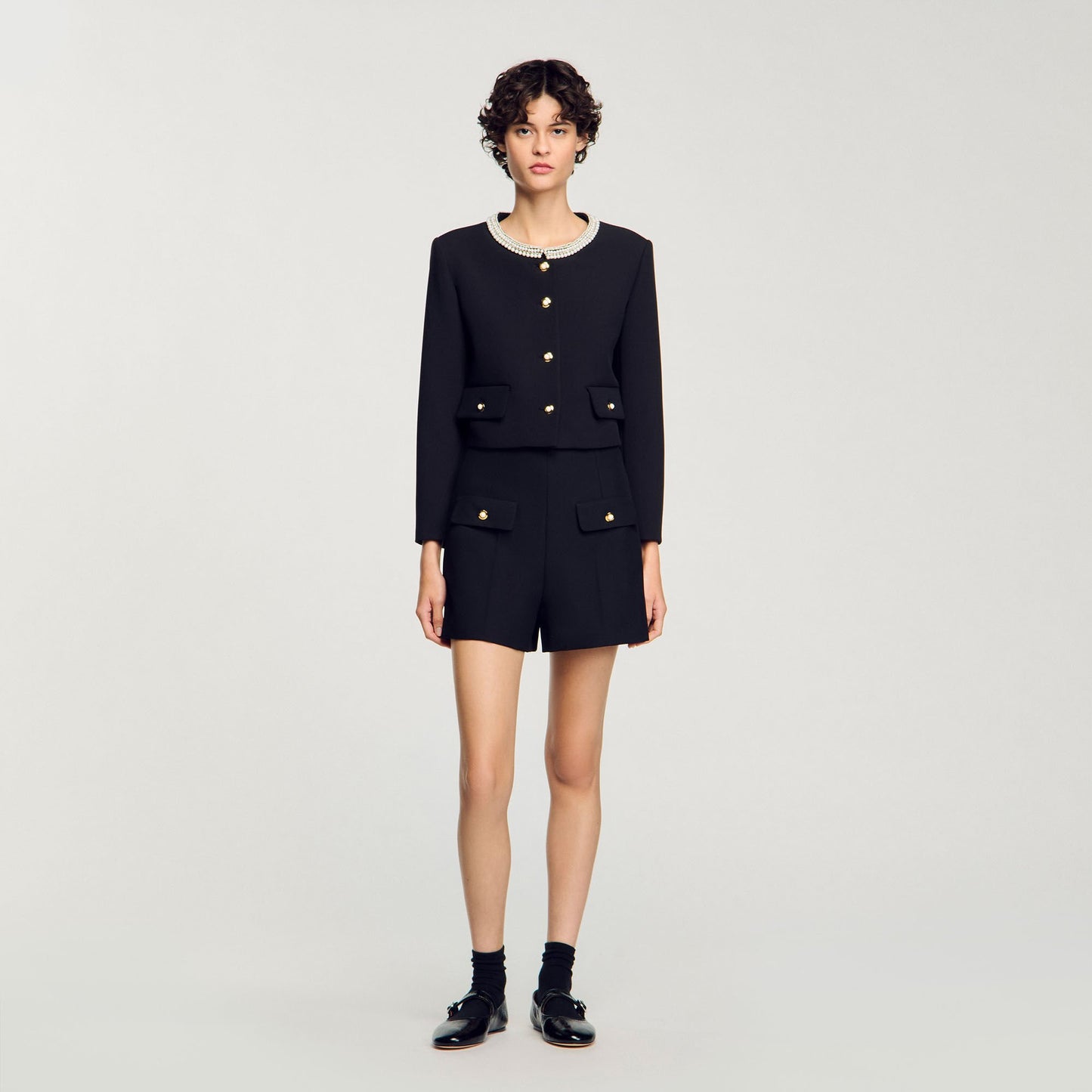 Sandro High-waisted shorts Black