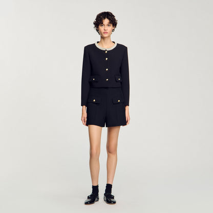 Sandro High-waisted shorts Black