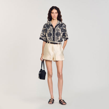 Sandro Cargo shorts Ecru