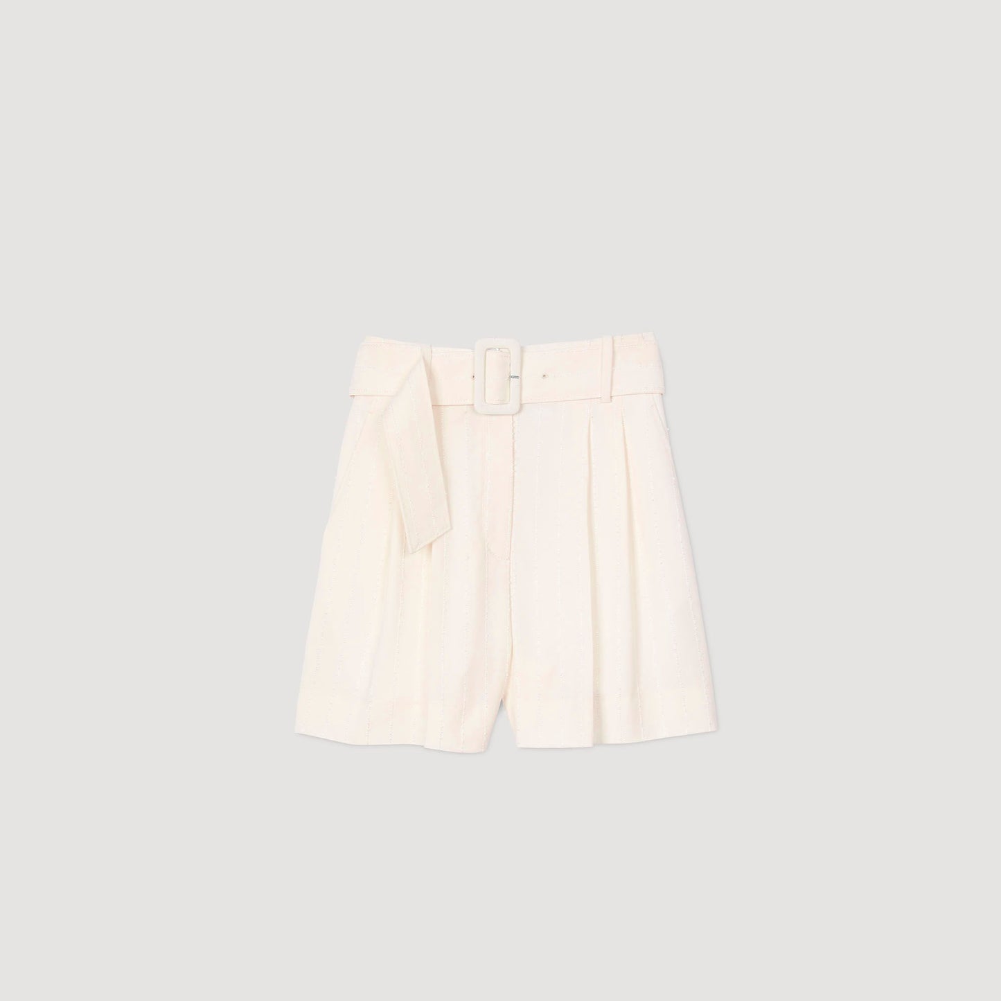 Sandro Sequin high-waisted shorts Ecru