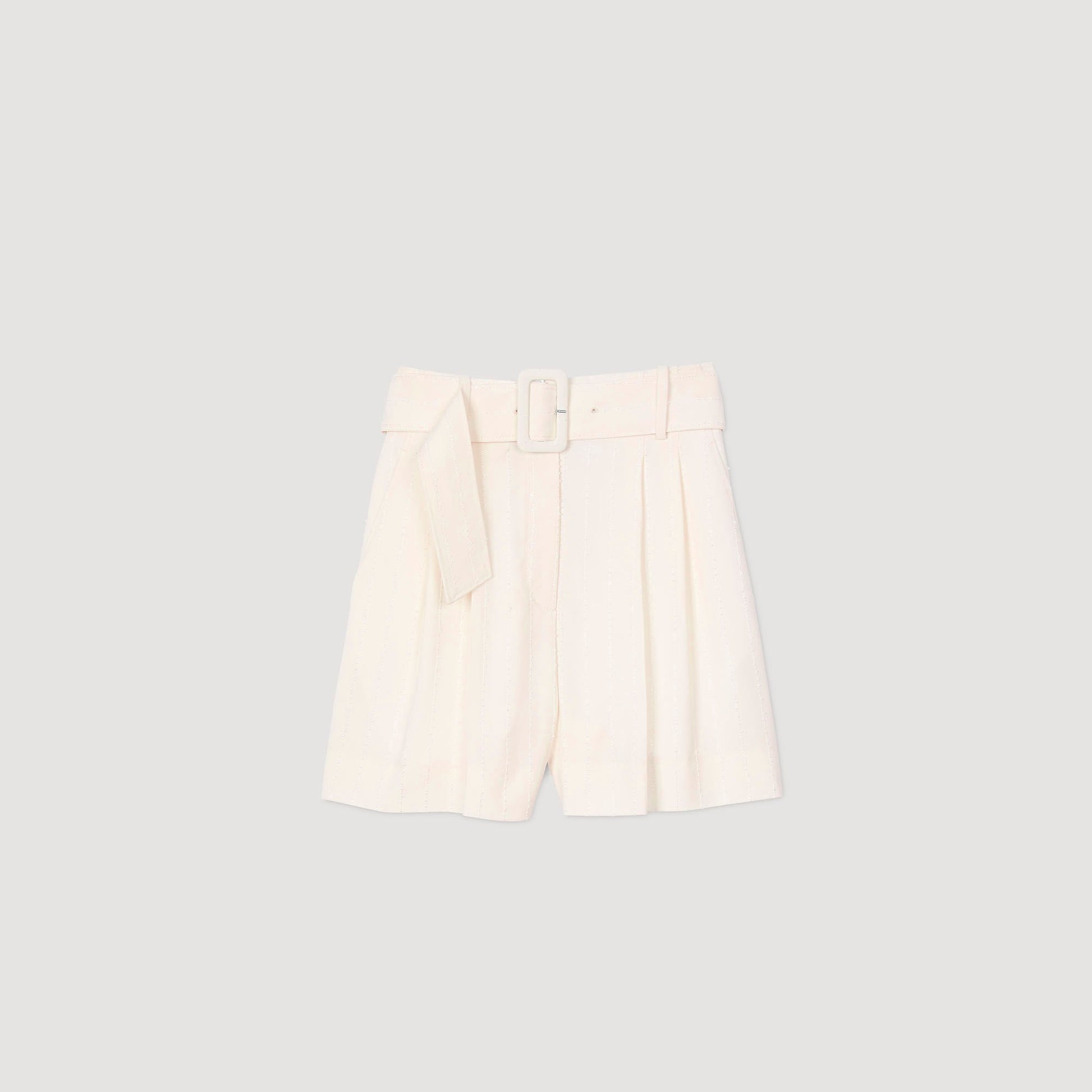 Sandro Sequin high-waisted shorts Ecru