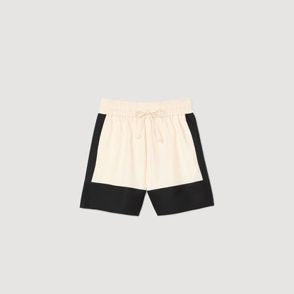 Sandro Two-tone shorts Ecru