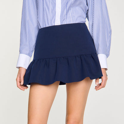 Sandro Flounced shorts Navy Blue