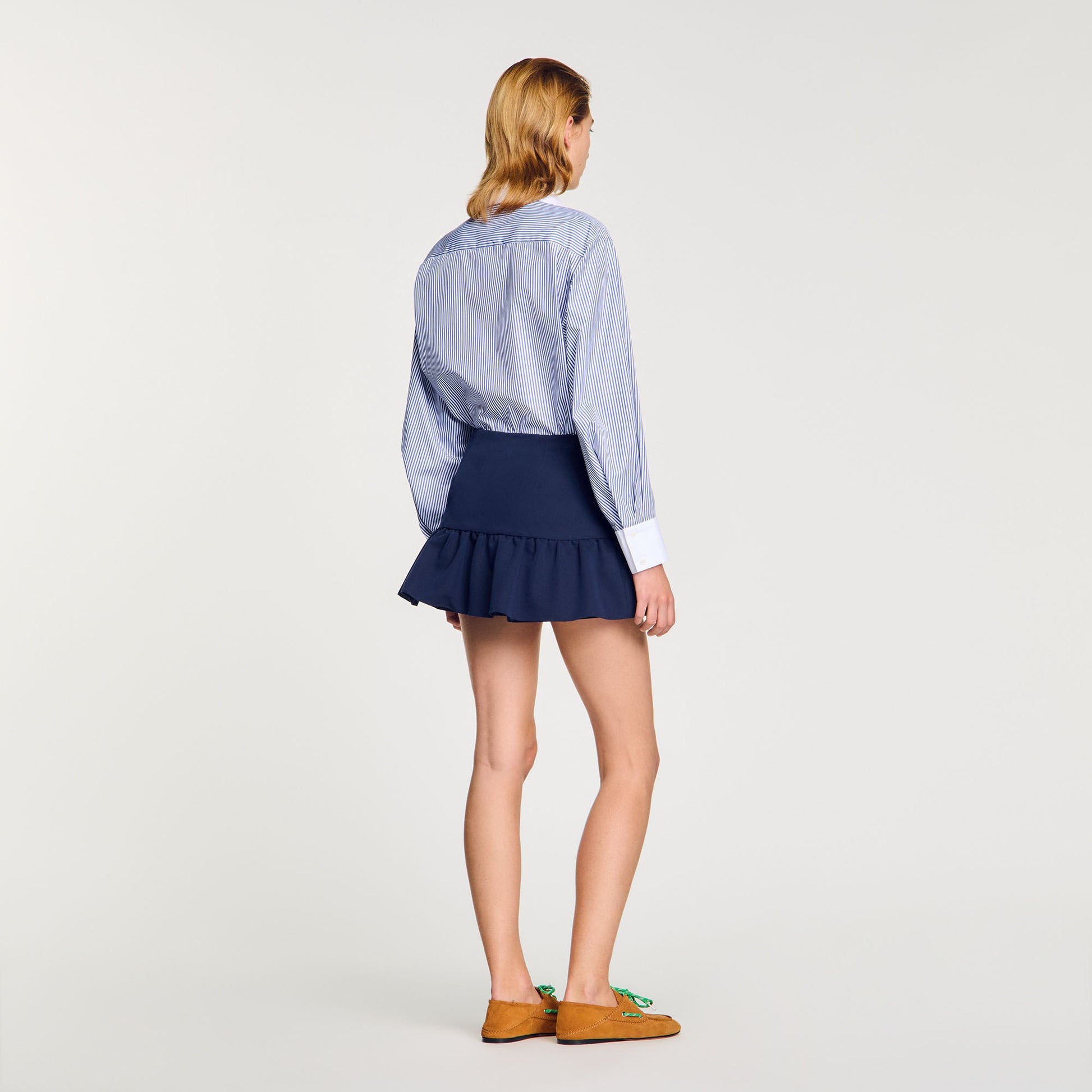Sandro Flounced shorts Navy Blue