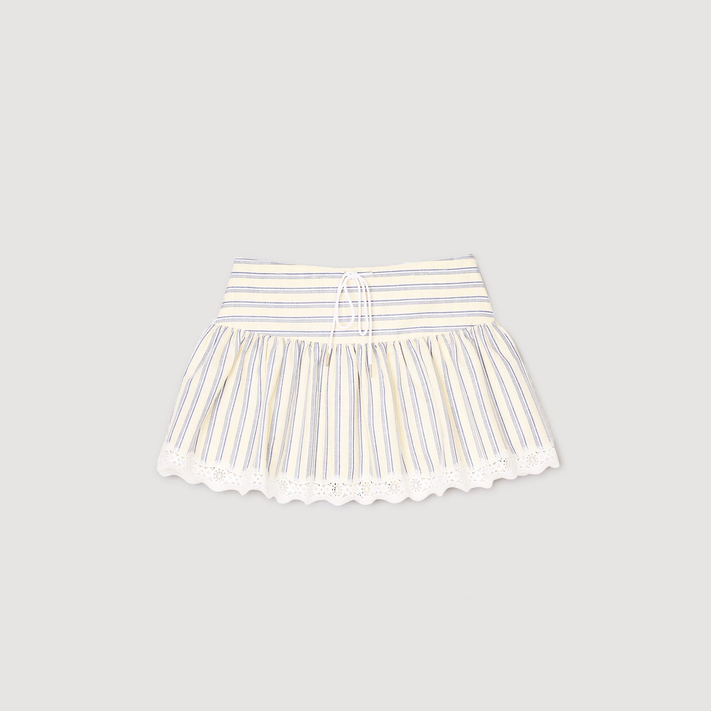 Sandro Striped skort Ecru / Jean