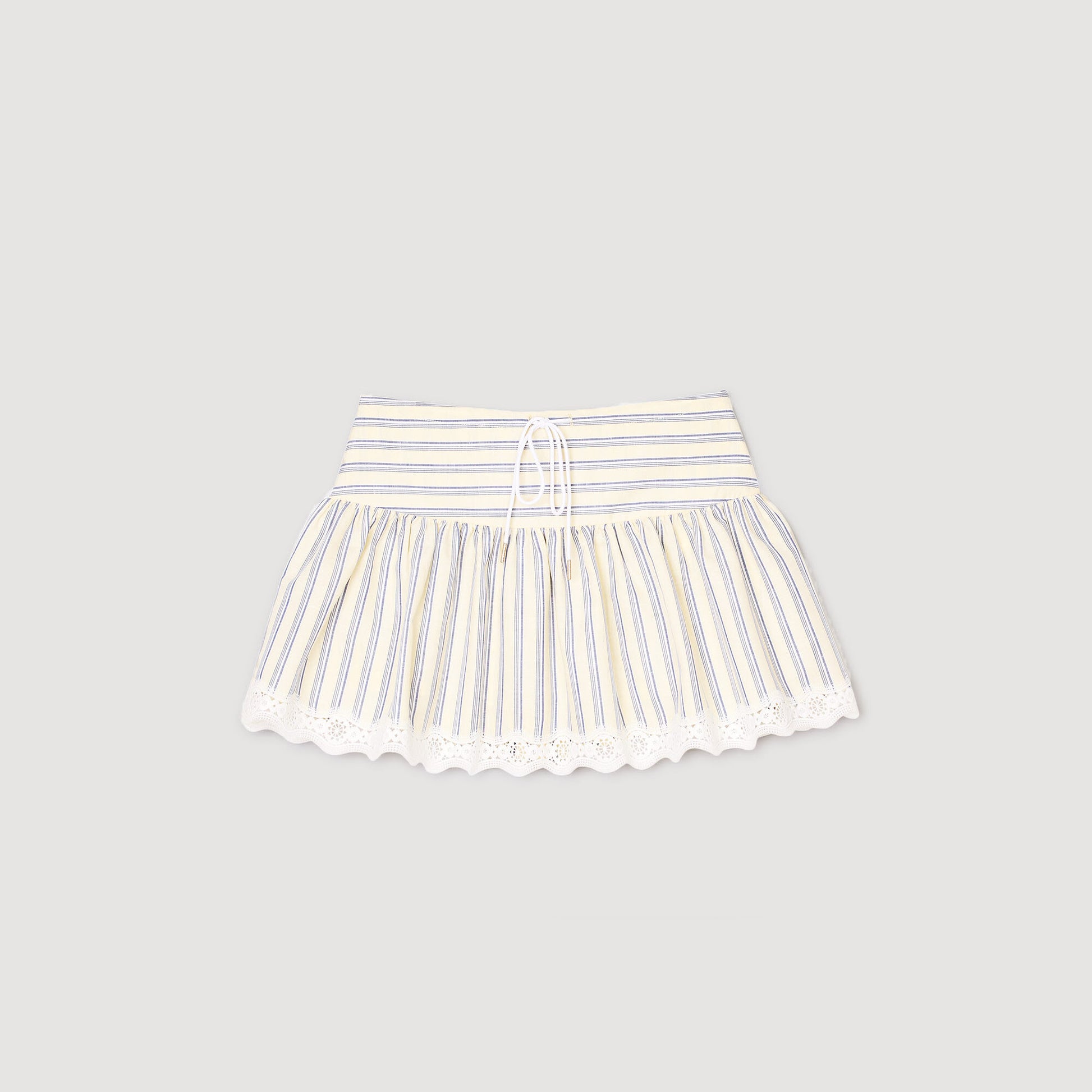 Sandro Striped skort Ecru / Jean