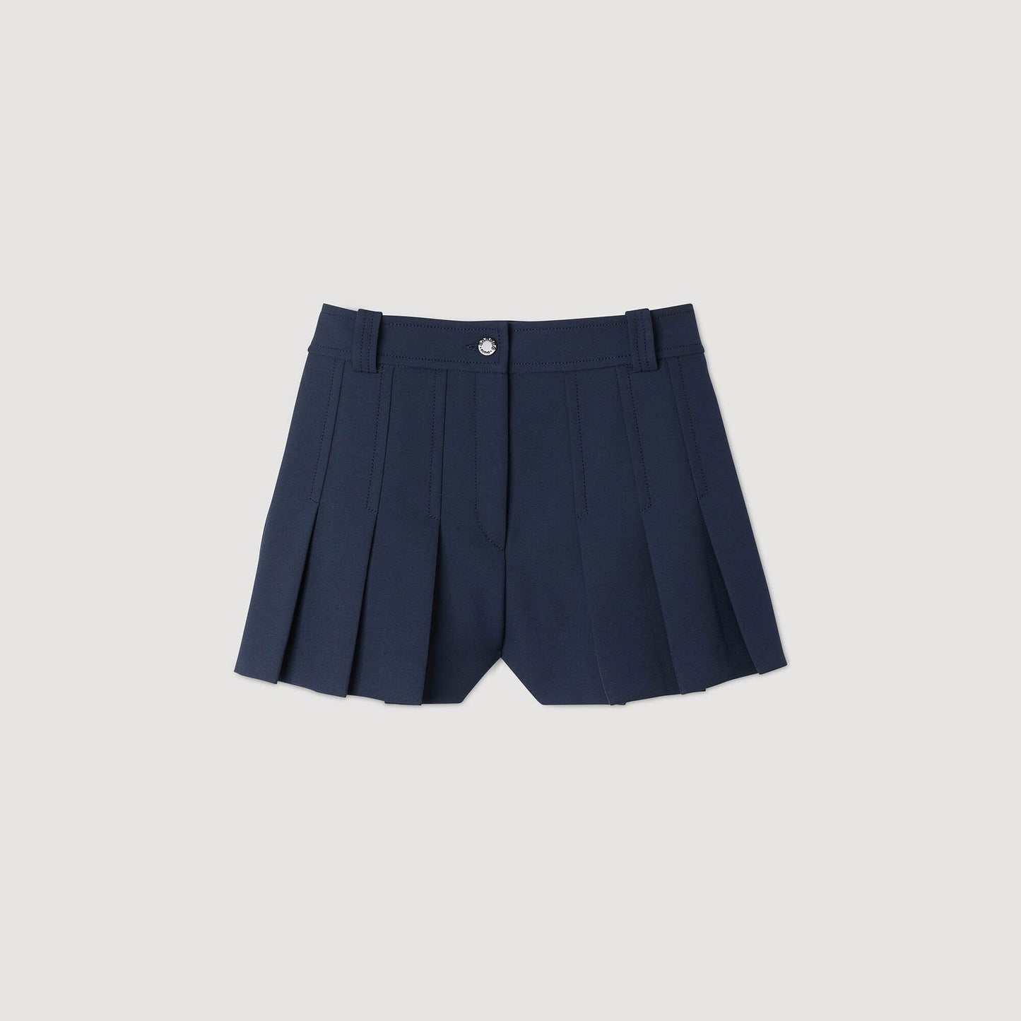 Sandro Tailored pleated shorts Navy Blue
