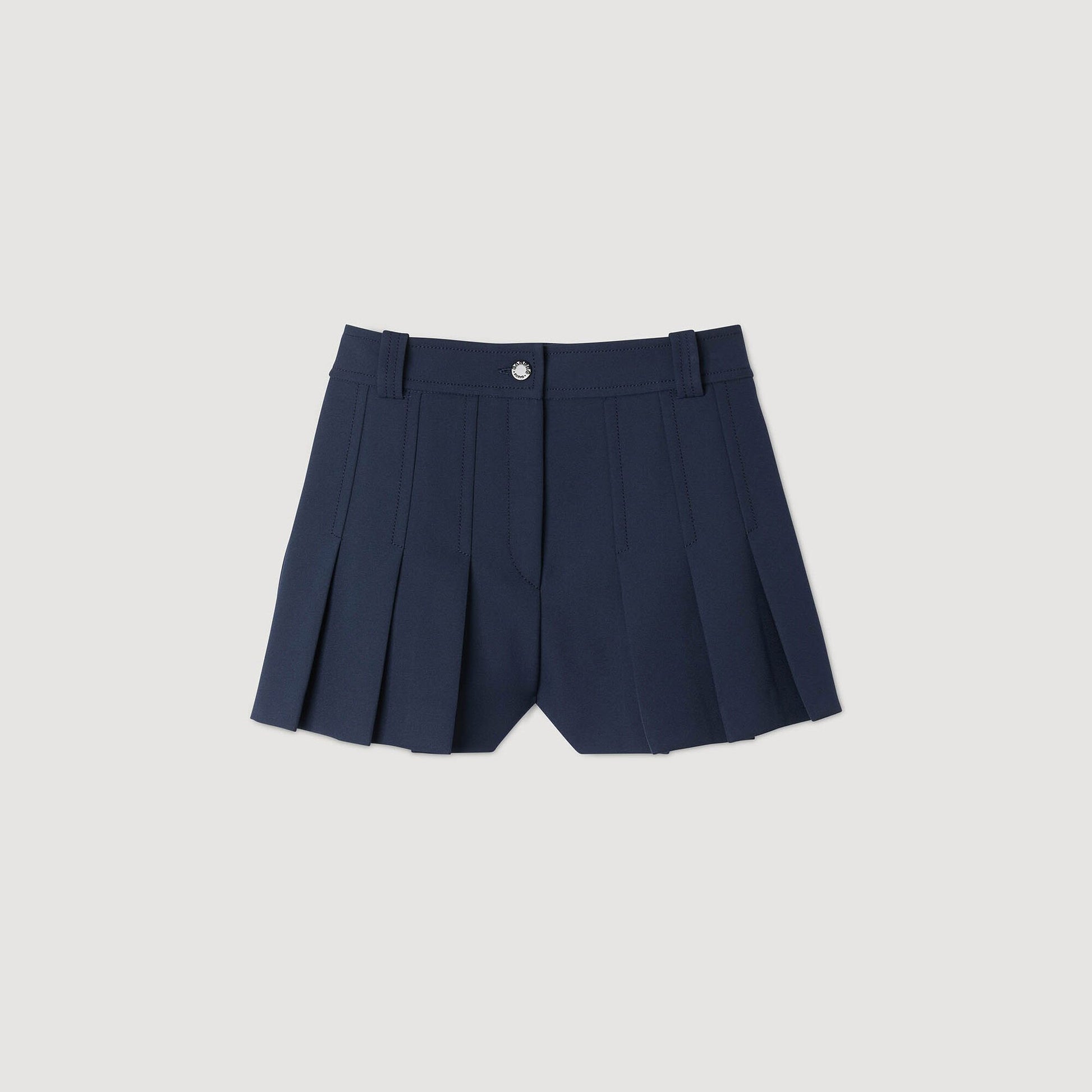 Sandro Tailored pleated shorts Navy Blue