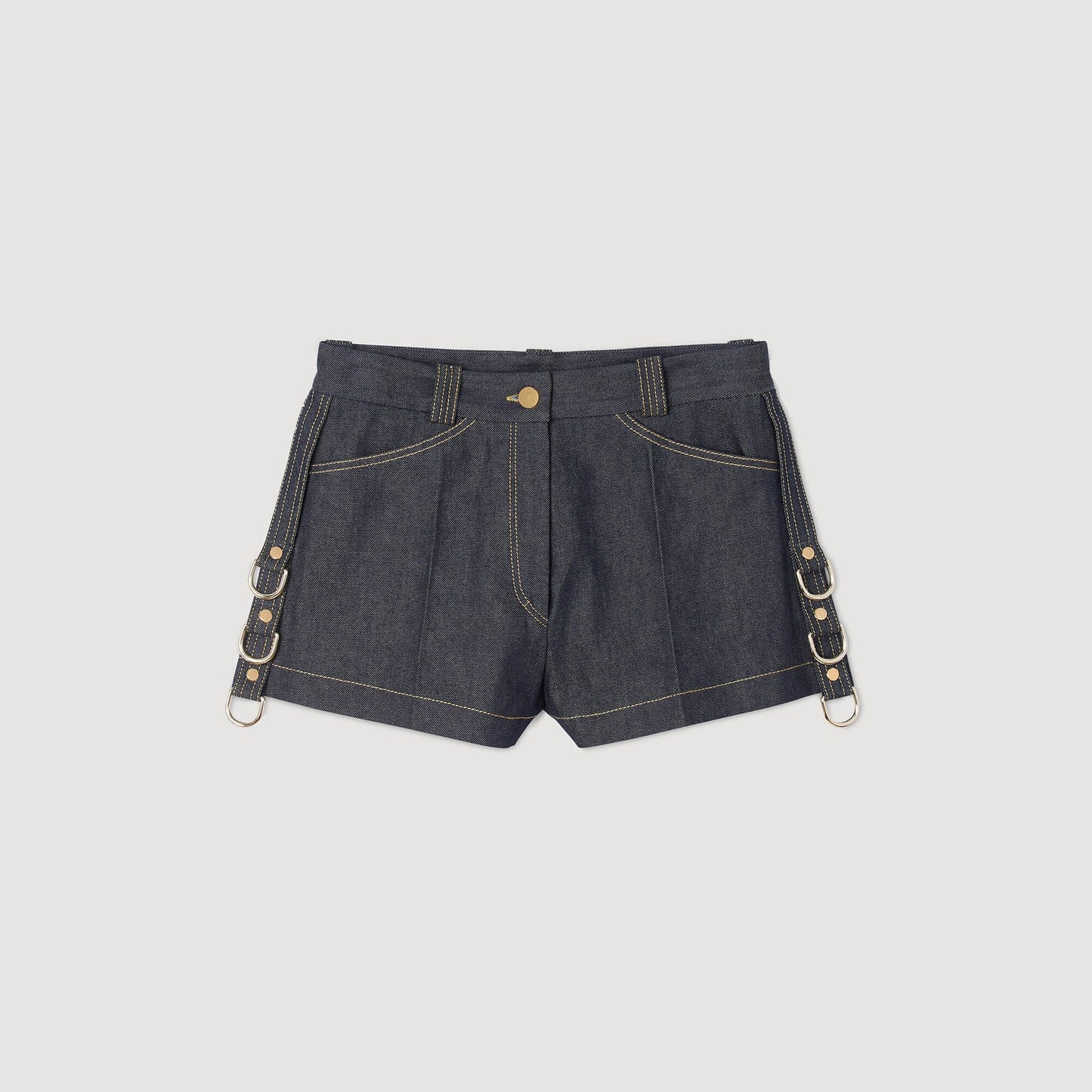 Sandro Denim belt loop shorts Deep Blue