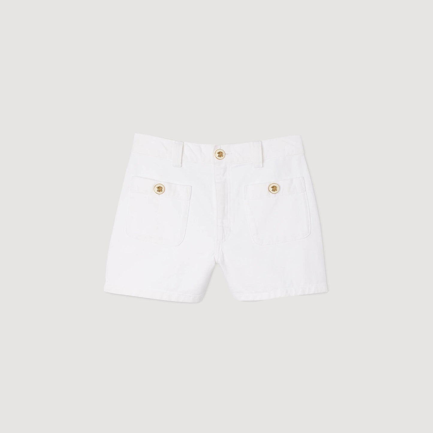 Sandro High waist denim shorts White