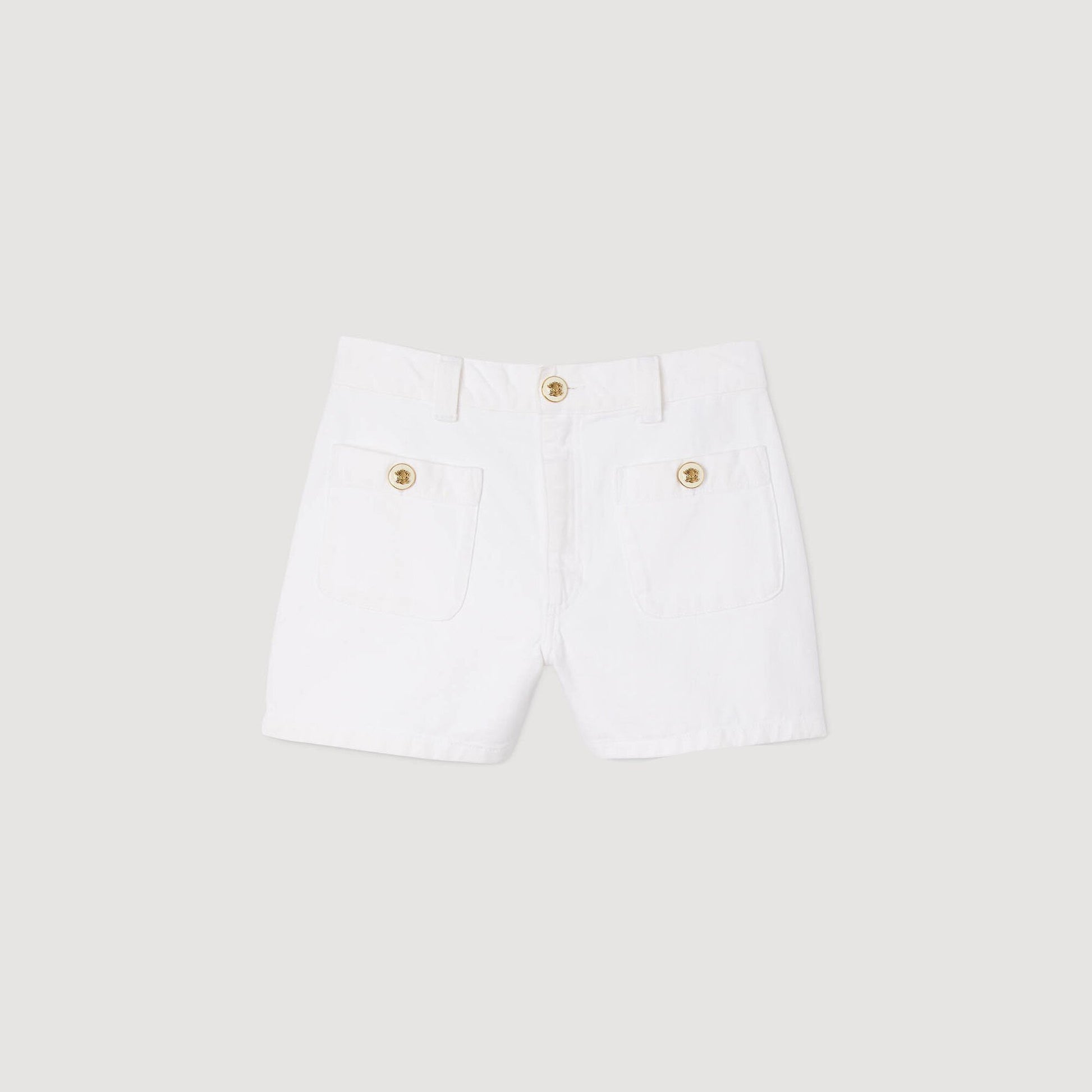 Sandro High waist denim shorts White