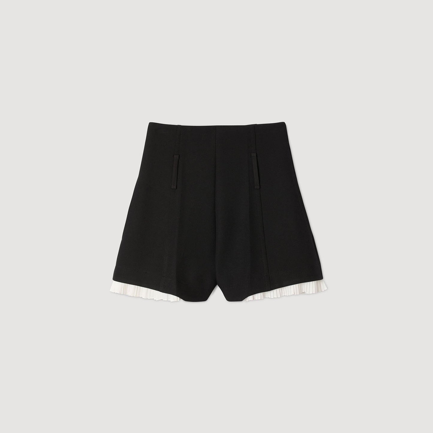 Sandro Tailored flounced shorts Black