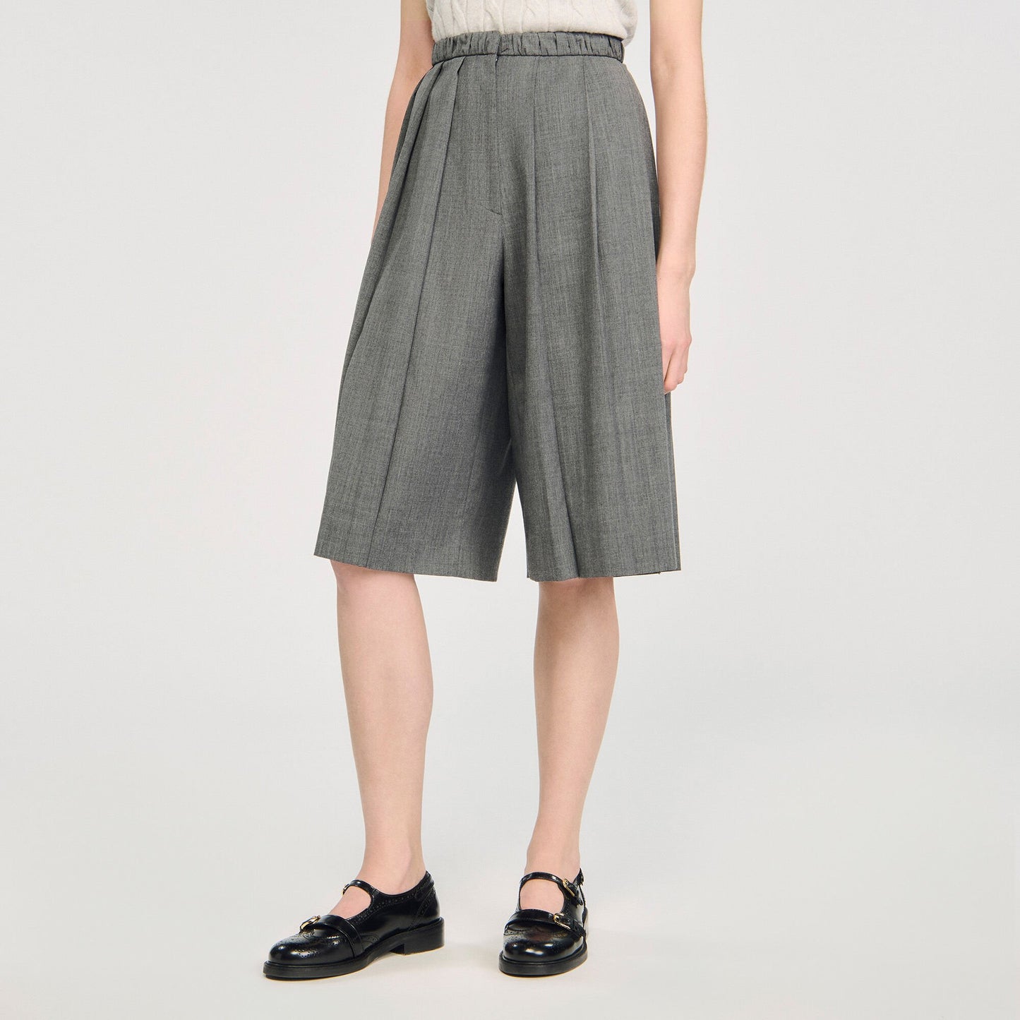 Sandro Pleated long shorts Grey