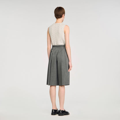 Sandro Pleated long shorts Grey